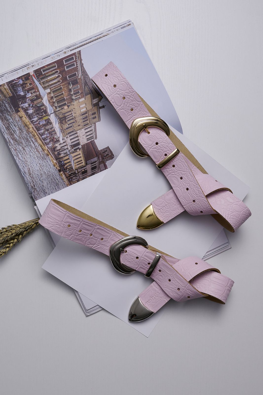 Individual-Art-Leather-Shiver-Belt-PinkGold-1